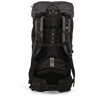 Pass 75 Hiking Rucksack 75L in Black and Dark Grey