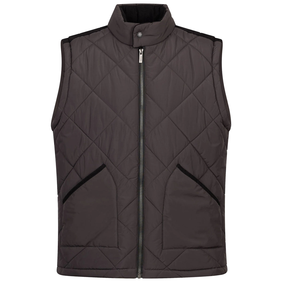 Plato Men's Casual Padded Gilet in Dark Grey