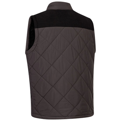 Plato Men's Casual Padded Gilet in Dark Grey