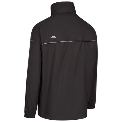 Qikpac X Adults Unisex Waterproof Packaway Jacket in Black with Red
