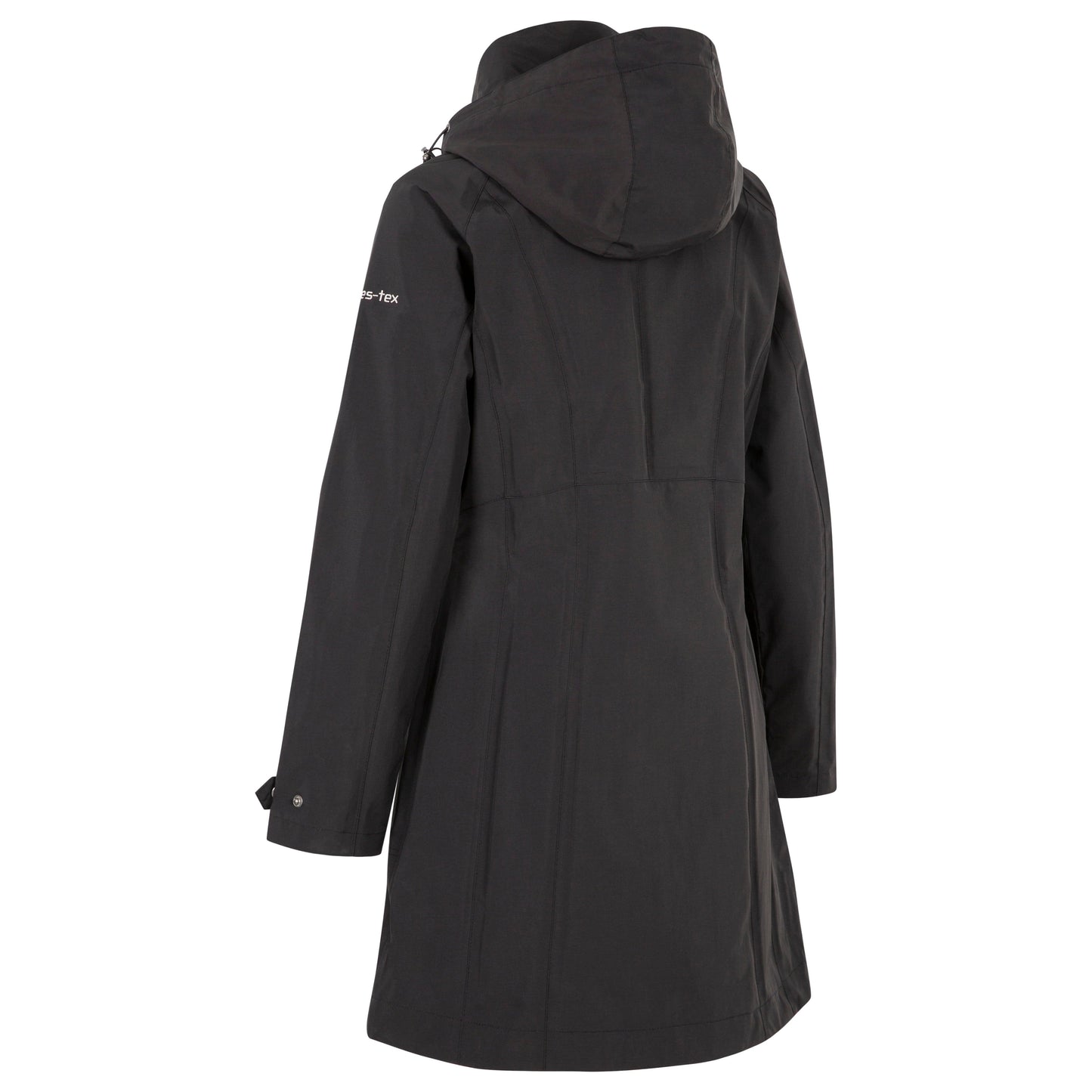 Rainy Day Womens Long Unpadded Waterproof Jacket in Black