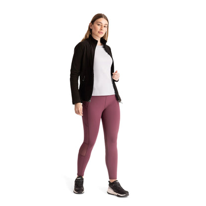 Renato Women's Full Zip Fleece Top in Black