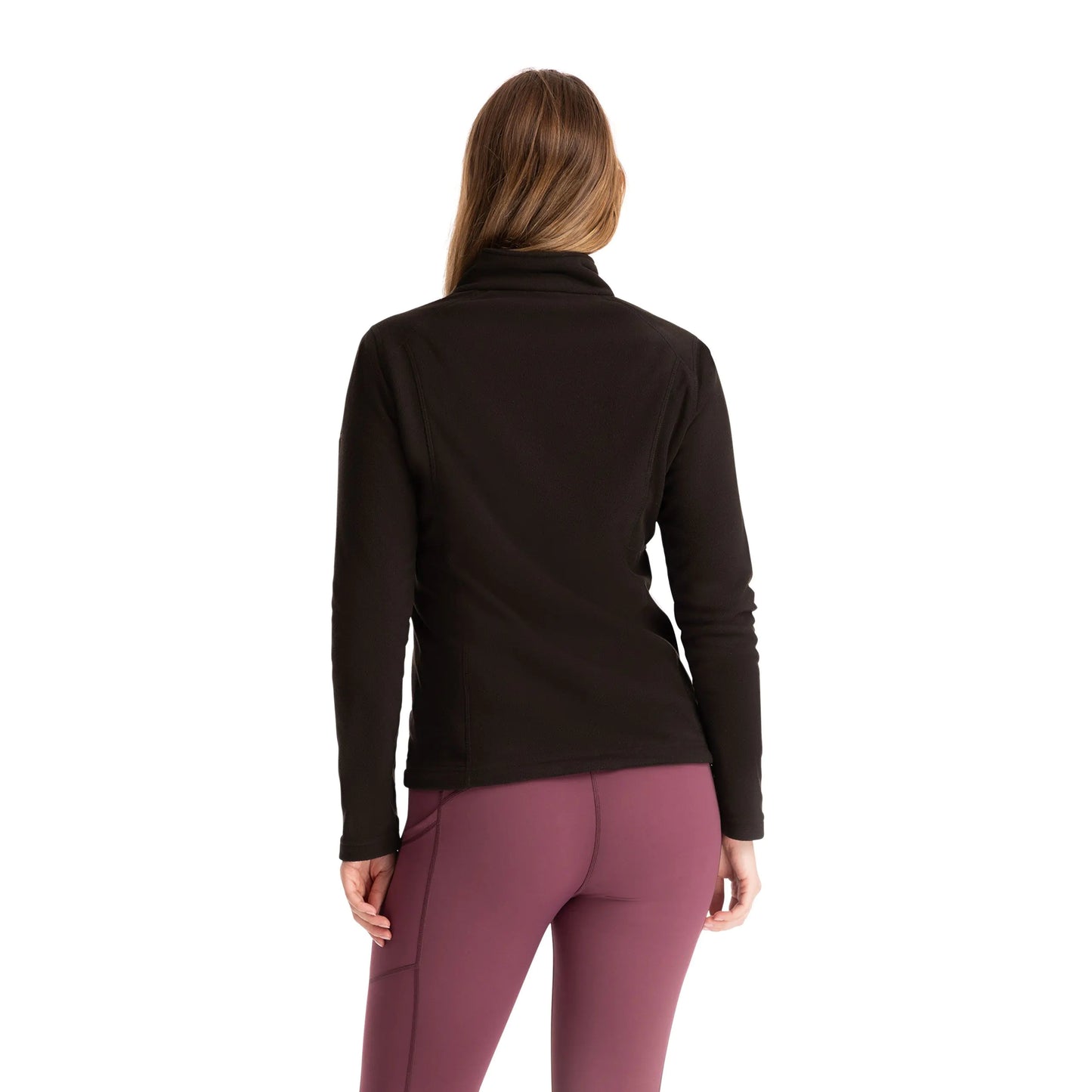 Renato Women's Full Zip Fleece Top in Black