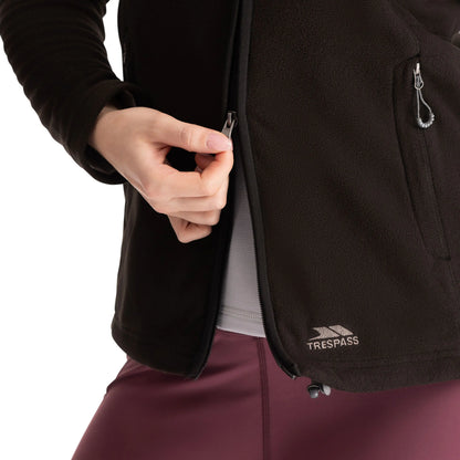 Renato Women's Full Zip Fleece Top in Black