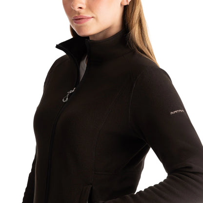 Renato Women's Full Zip Fleece Top in Black