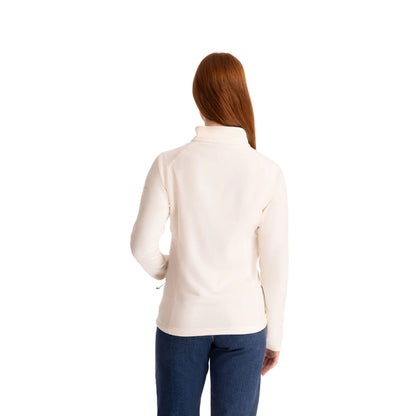 Renato Women's Full Zip Fleece Top in Cream Blush