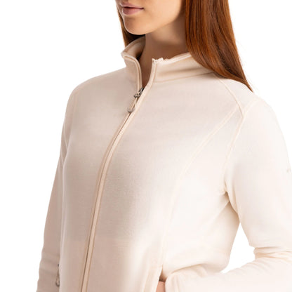 Renato Women's Full Zip Fleece Top in Cream Blush