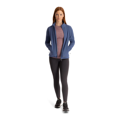 Renato Womens Full Zip Fleece Top in Indigo
