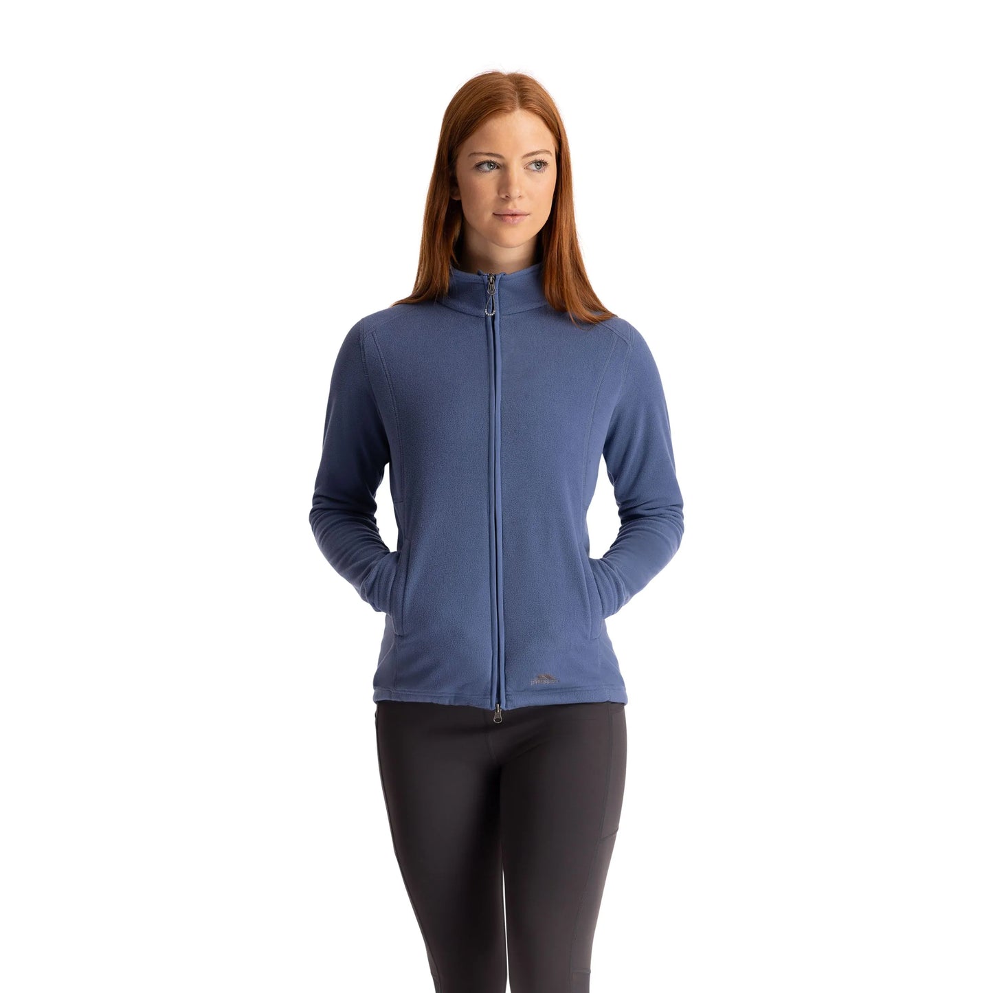 Renato Womens Full Zip Fleece Top in Indigo