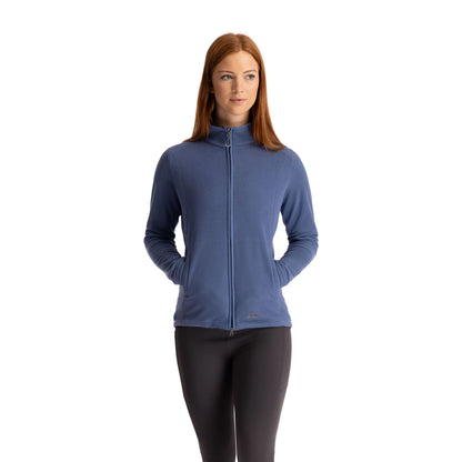 Renato Womens Full Zip Fleece Top in Indigo