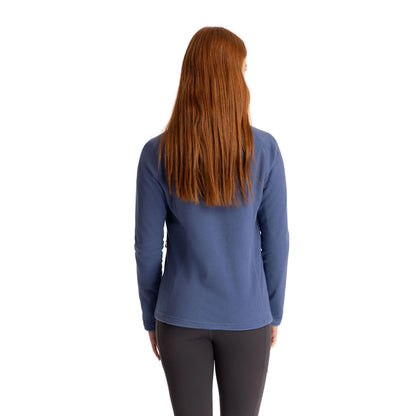 Renato Womens Full Zip Fleece Top in Indigo