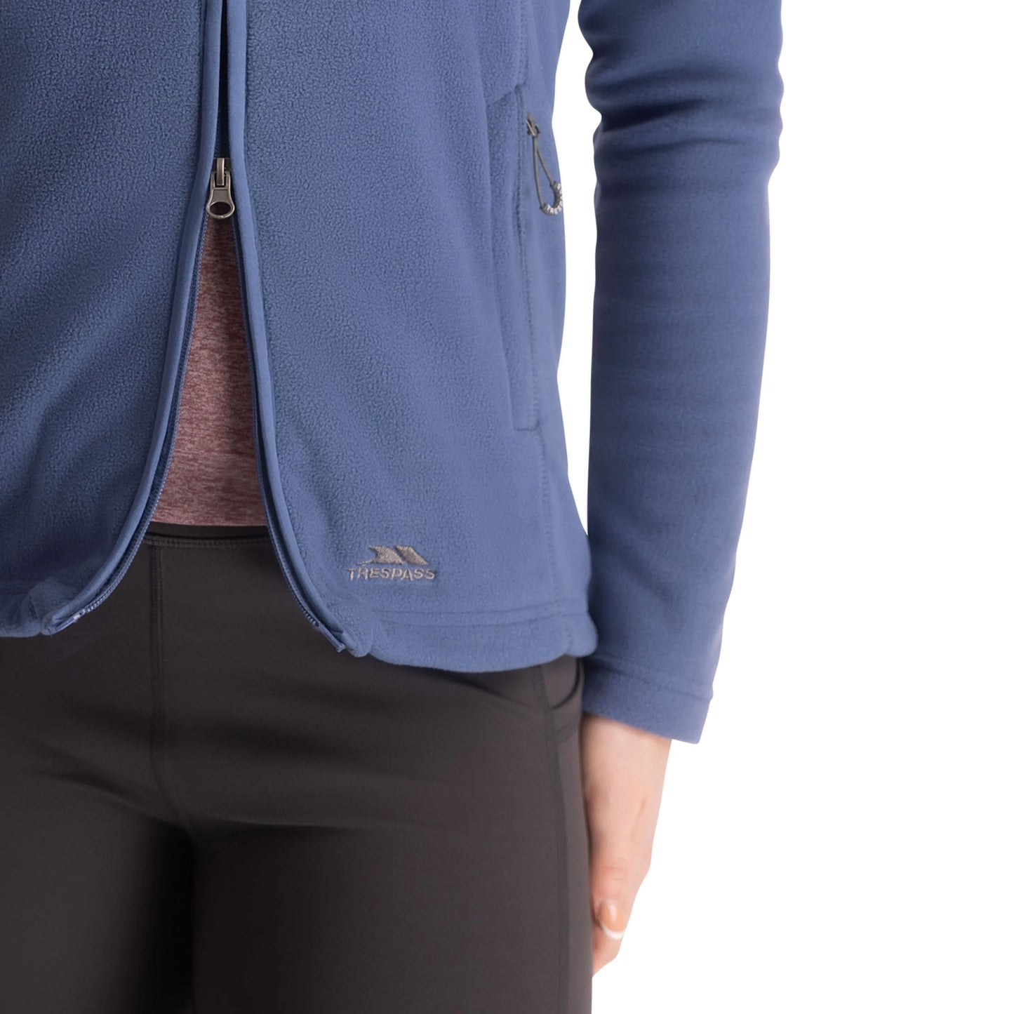 Renato Womens Full Zip Fleece Top in Indigo