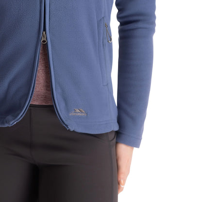 Renato Womens Full Zip Fleece Top in Indigo