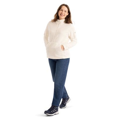 Ribes Womens 1/2 Zip Fleece in Ghost
