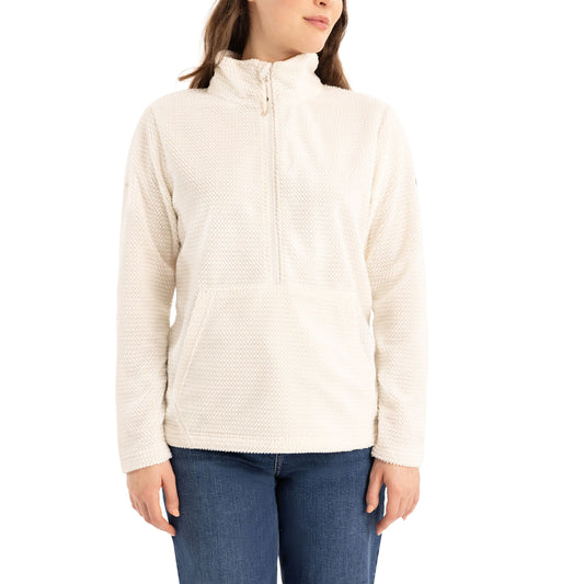 Ribes Womens 1/2 Zip Fleece in Ghost