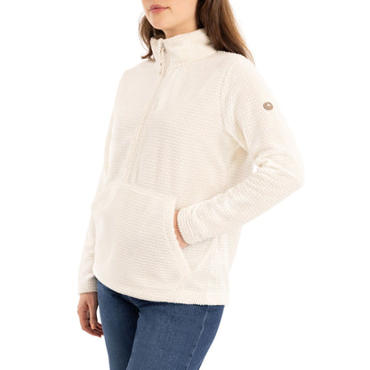 Ribes Womens 1/2 Zip Fleece in Ghost