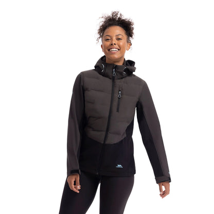 Scarlet Women's Hybrid Softshell Jacket in Charcoal