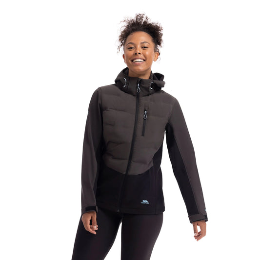 Scarlet Women's Hybrid Softshell Jacket in Charcoal