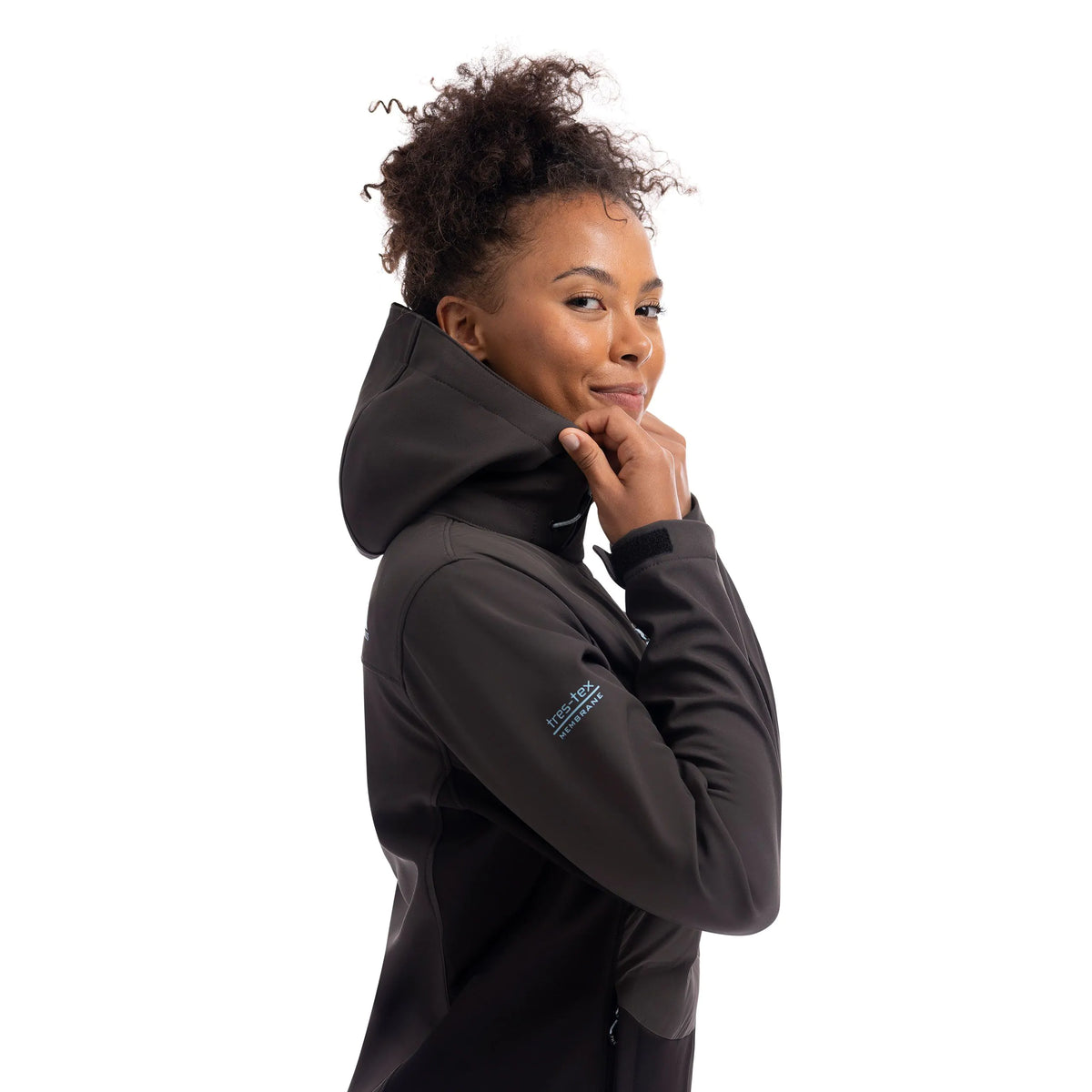 Scarlet Women's Hybrid Softshell Jacket in Charcoal