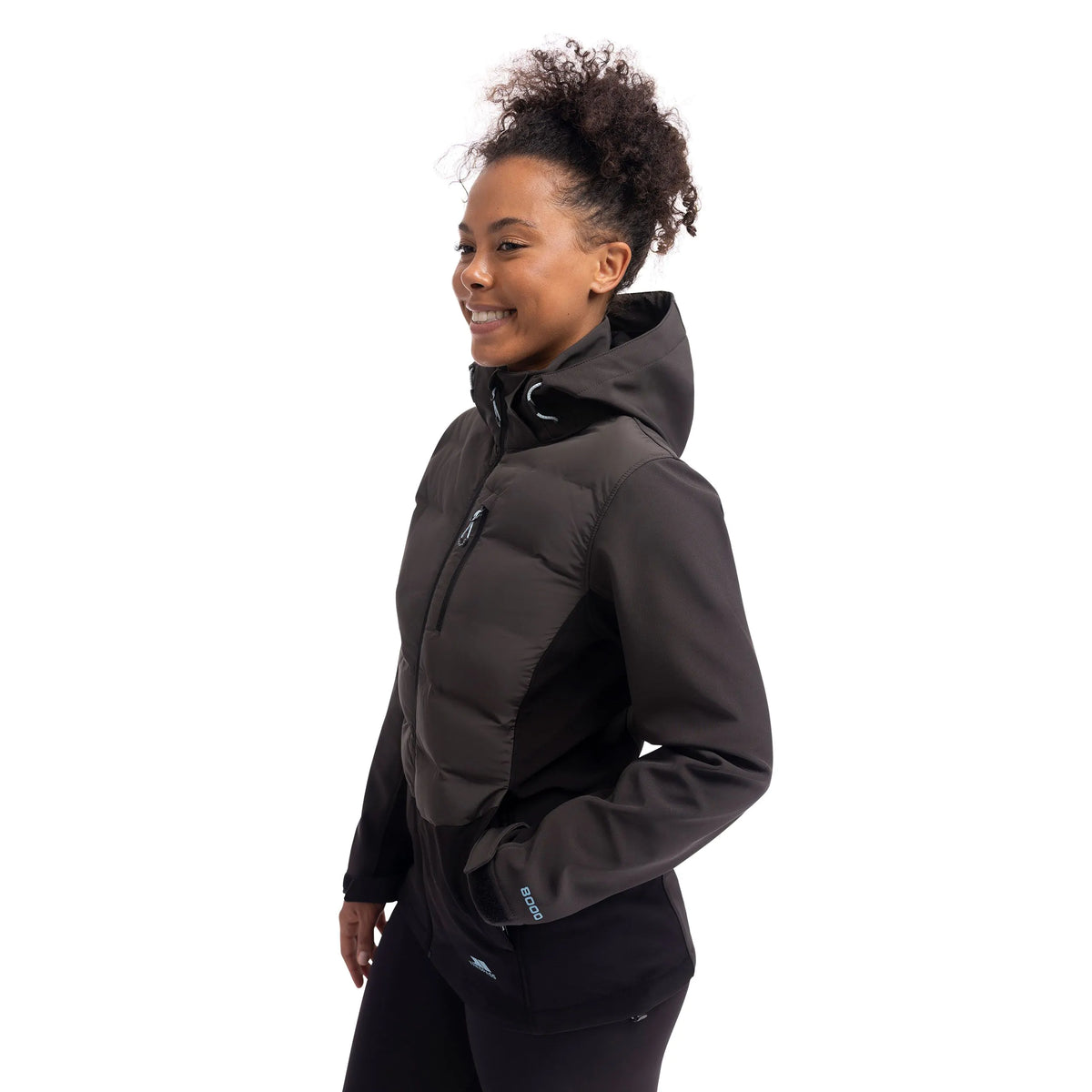 Scarlet Women's Hybrid Softshell Jacket in Charcoal
