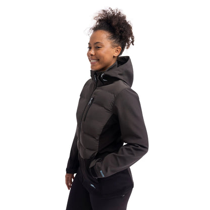 Scarlet Women's Hybrid Softshell Jacket in Charcoal