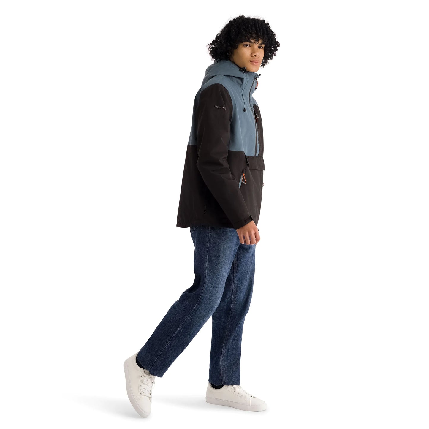 Scolpaig Men's Half Zip Waterproof Jacket in Black
