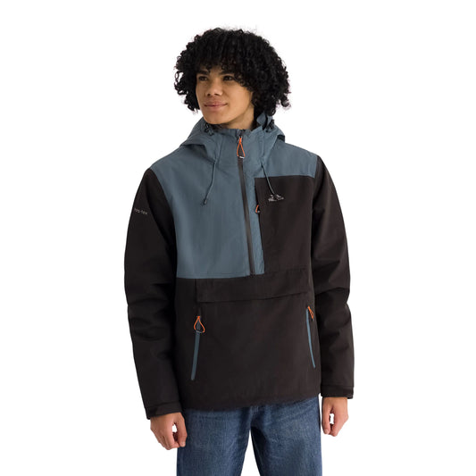 Scolpaig Mens 1/2 Zip Unpadded Rain Jacket in Black