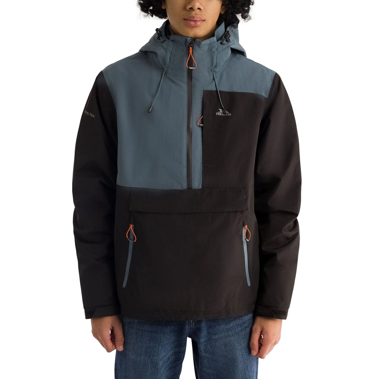Scolpaig Men's Half Zip Waterproof Jacket in Black