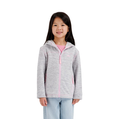Shawna Girls Full Zip Fleece in White