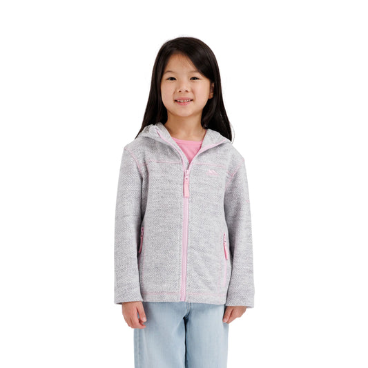 Shawna Girls Full Zip Fleece in White