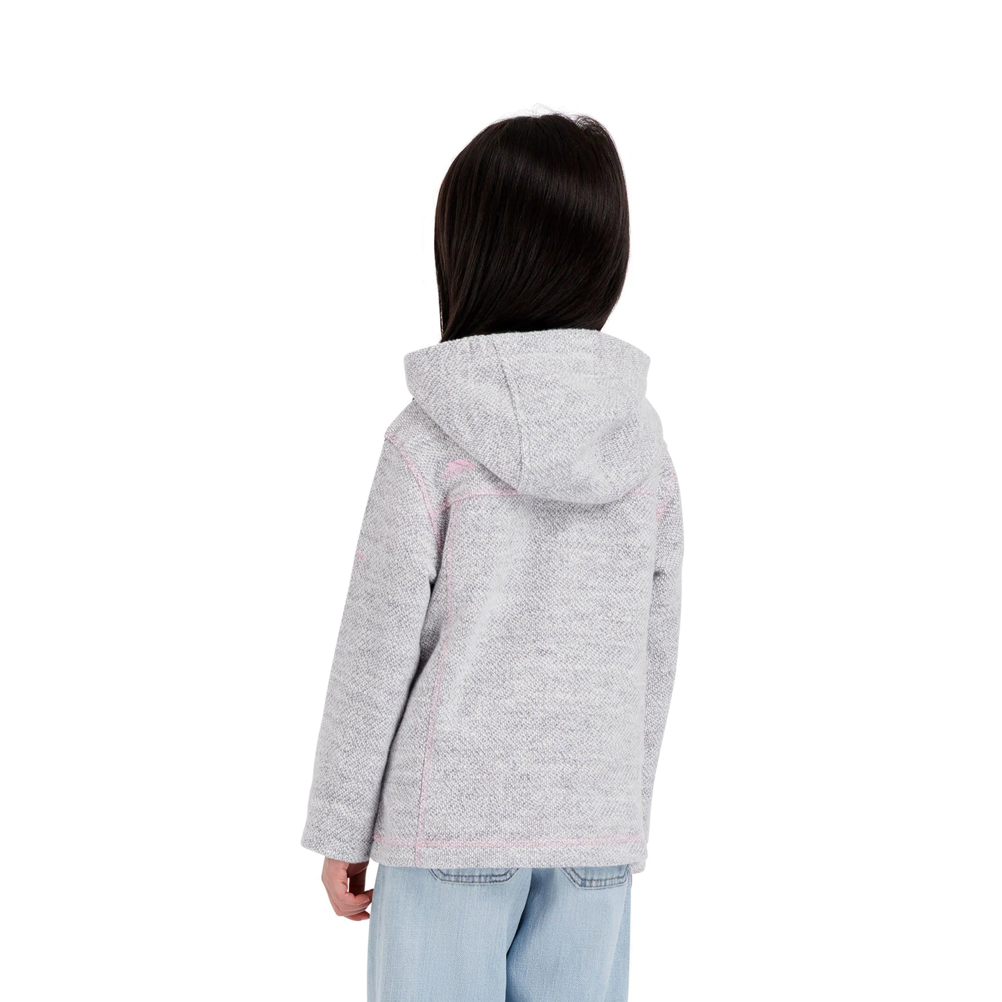 Shawna Girls Full Zip Fleece in White