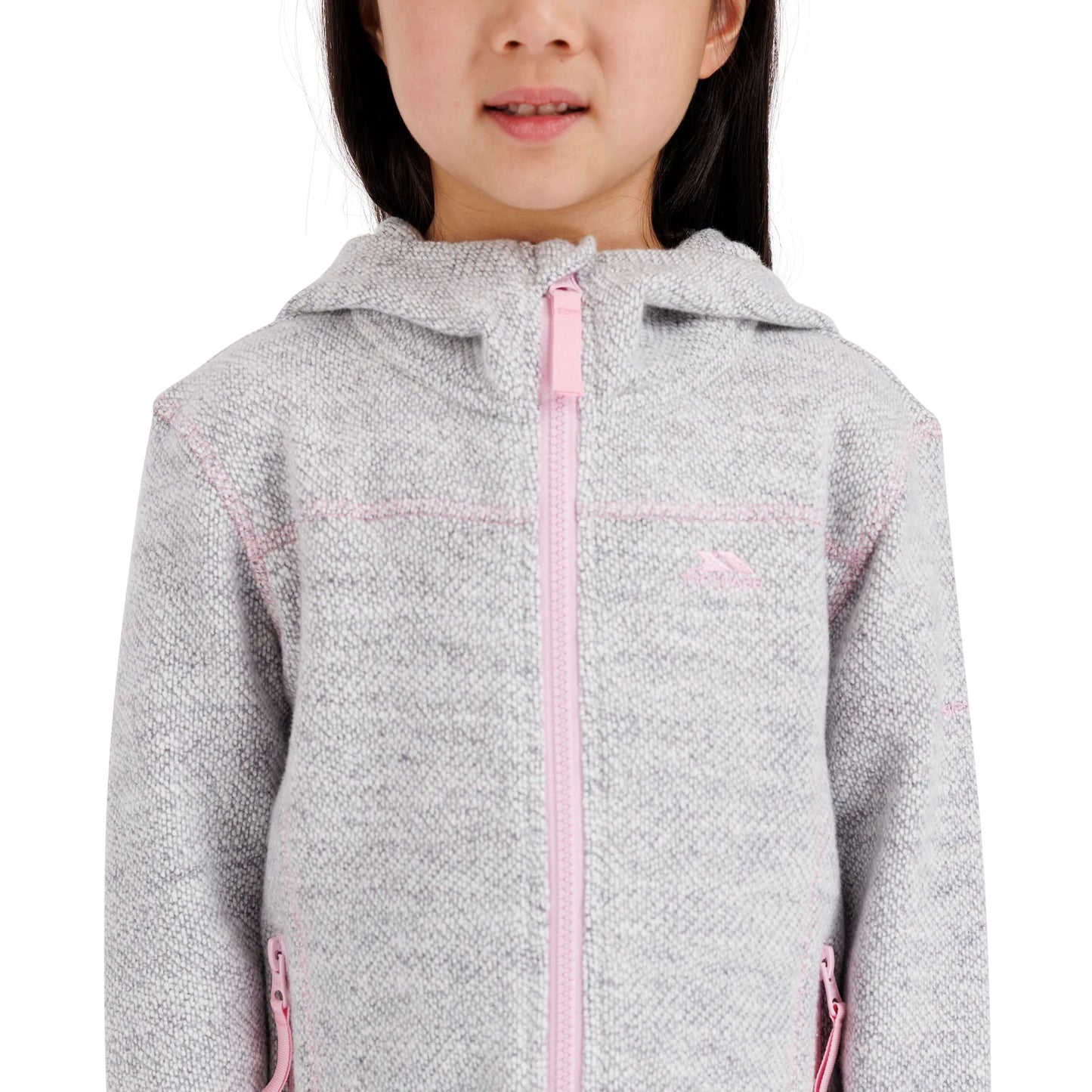 Shawna Girls Full Zip Fleece in White