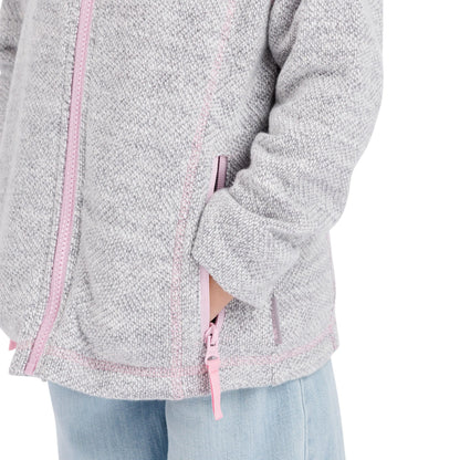 Shawna Girls Full Zip Fleece in White