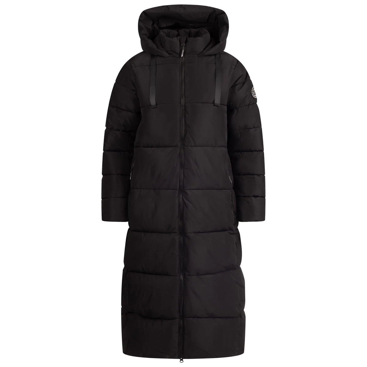 Shayla Women's Long Puffer Coat in Black