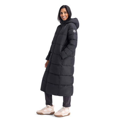 Shayla Women's Long Puffer Coat in Black