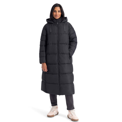 Shayla Women's Long Puffer Coat in Black