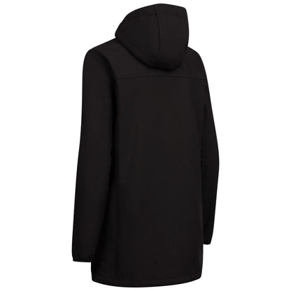 Sine Women's Fur Lined Softshell Jacket in Black