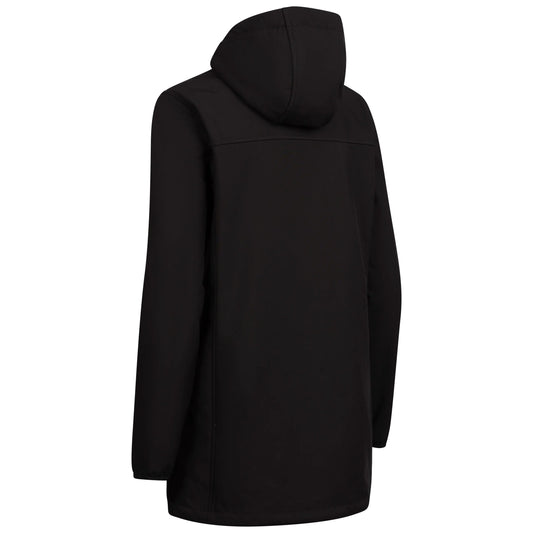 Sine Women's Fur Lined Softshell Jacket in Black