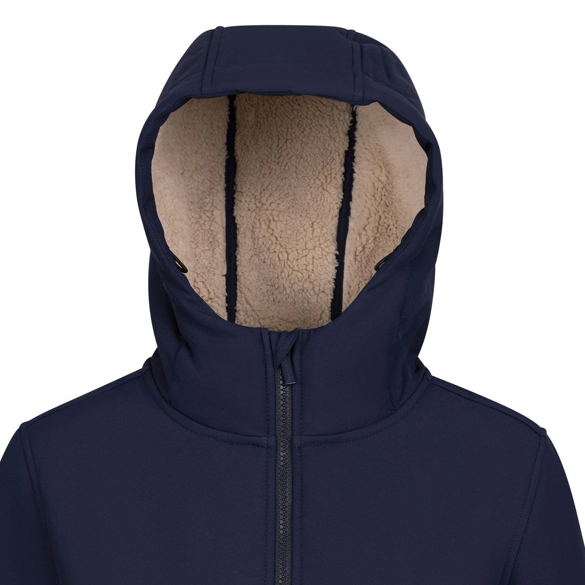 Sine Women's Fur Lined Softshell Jacket in Navy
