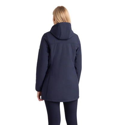 Sine Women's Fur Lined Softshell Jacket in Navy