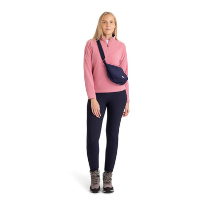 Skylar Women's Half Zip Fleece Top in Pink Haze