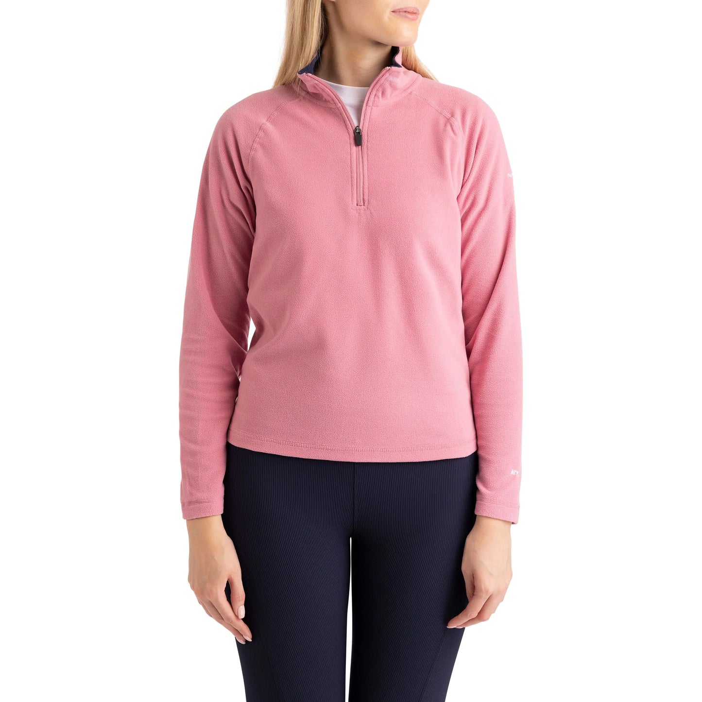 Skylar Women's Half Zip Fleece Top in Pink Haze