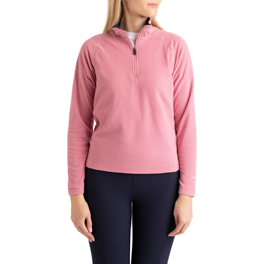 Skylar Women's Half Zip Fleece Top in Pink Haze