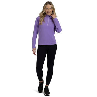 Skylar Women's Half Zip Fleece Top in Wisteria