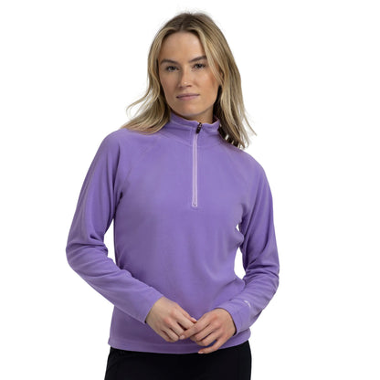 Skylar Women's Half Zip Fleece Top in Wisteria