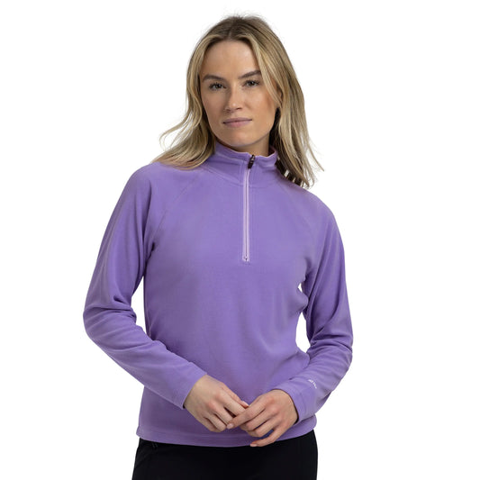 Skylar Women's Half Zip Fleece Top in Wisteria