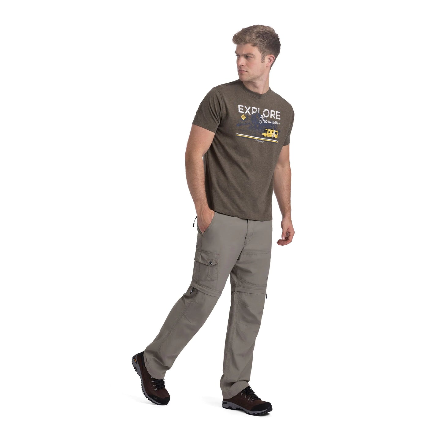Thelon Men's Wicking Quick Dry Active T-Shirt in Marshland Marl