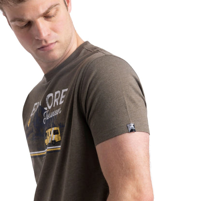 Thelon Men's Wicking Quick Dry Active T-Shirt in Marshland Marl