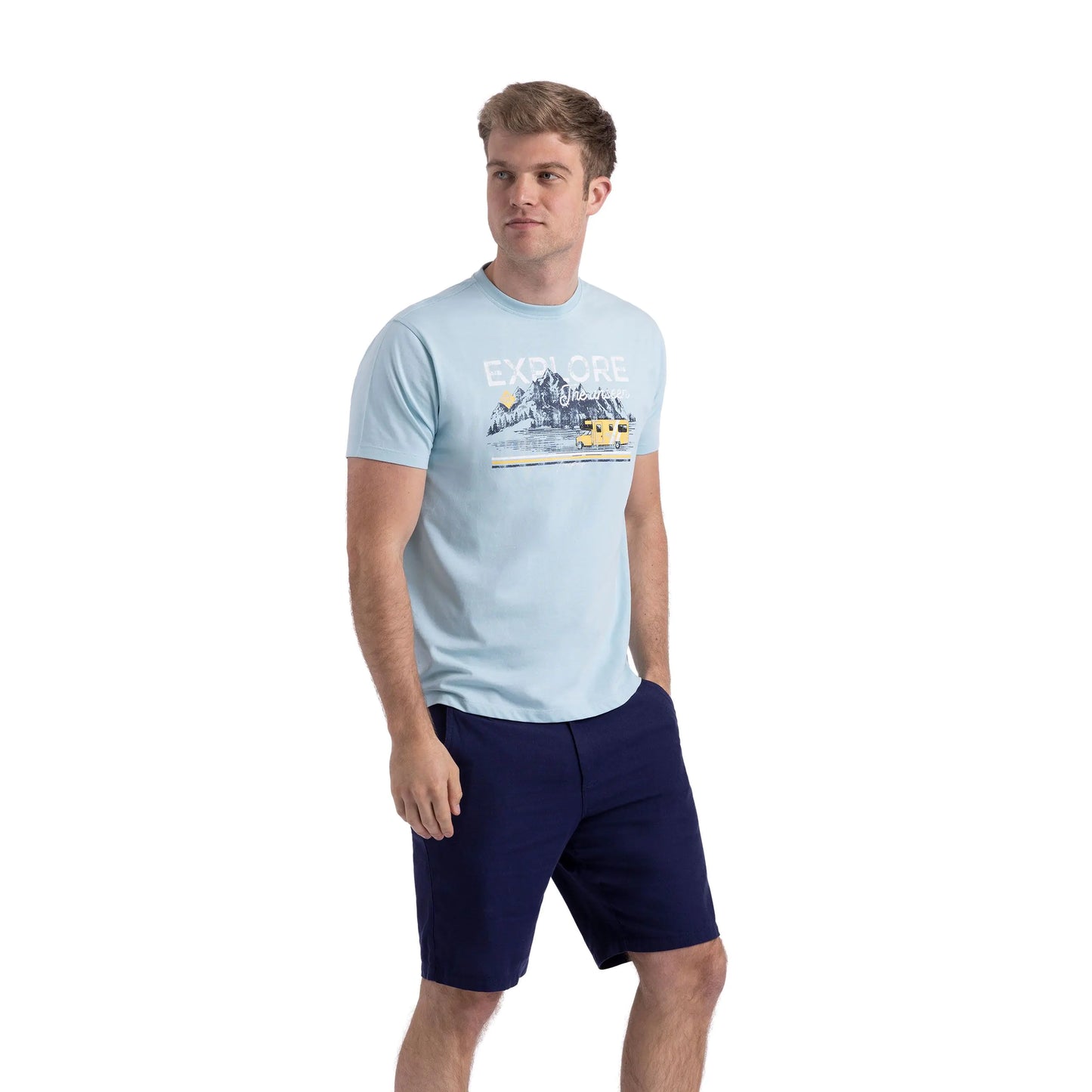 Thelon Mens Wicking Active T-Shirt in Seafoam Marl