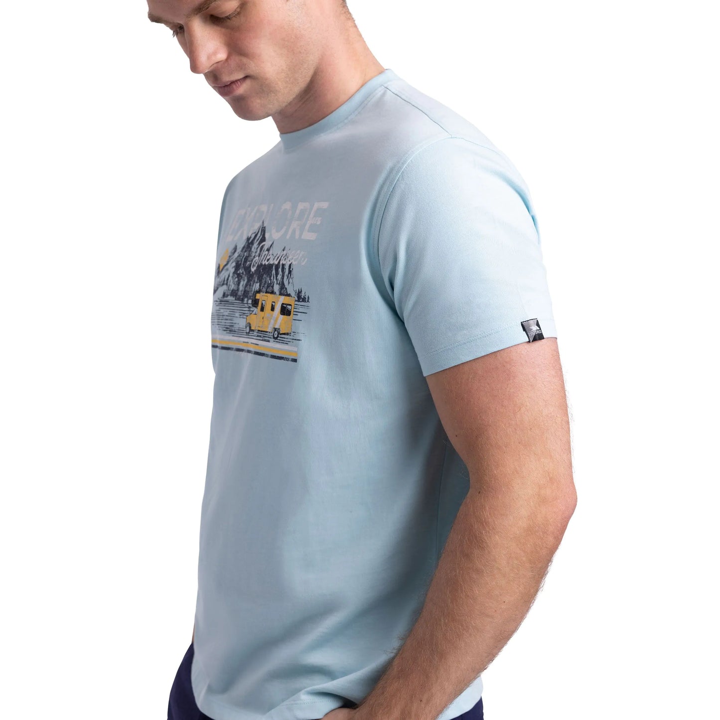 Thelon Mens Wicking Active T-Shirt in Seafoam Marl